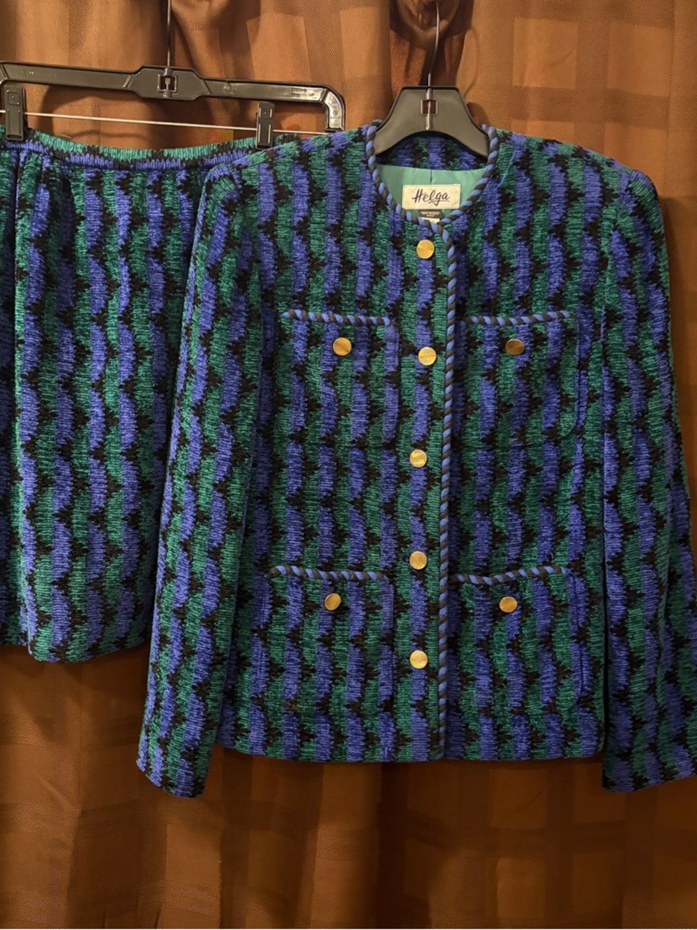 Helga Vintage Tweed Skirt and Blazer size 8